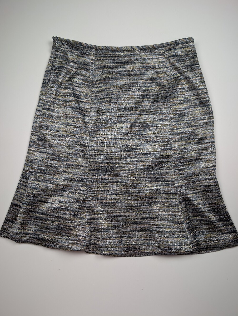 Isabel & Nina Womens Tweed Skirt Suit Set Metallic Gold Gray Size 10 EUC - Picture 10 of 15